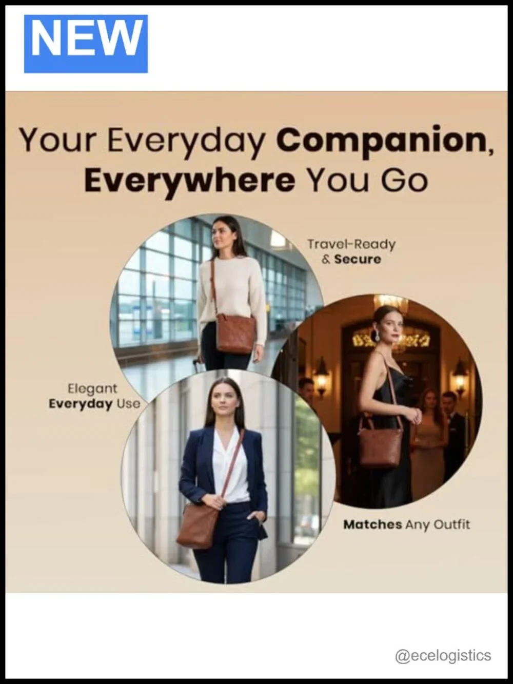 Genuine Leather Crossbody Sling Bag for Women Vintage